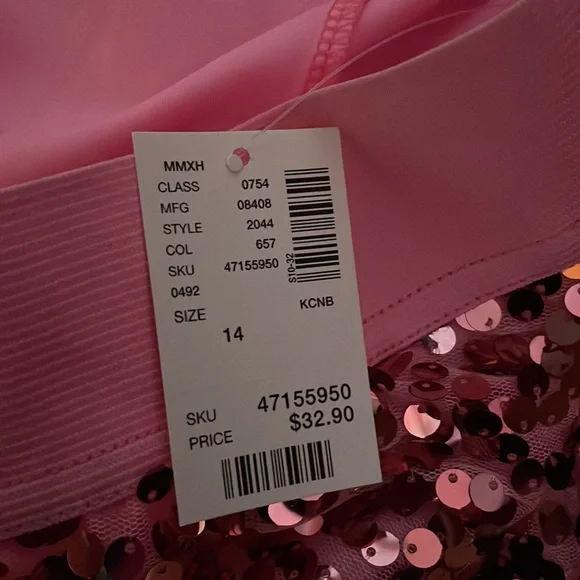 *HOST PICK* Pink sequin Justice skort size 14 (kids) - Picture 3 of 3